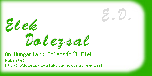 elek dolezsal business card